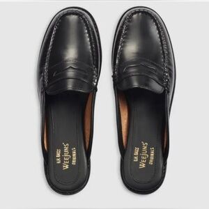 NEW Bass Weejuns Slide Wynn Loafer Mule Black Size 6.5
